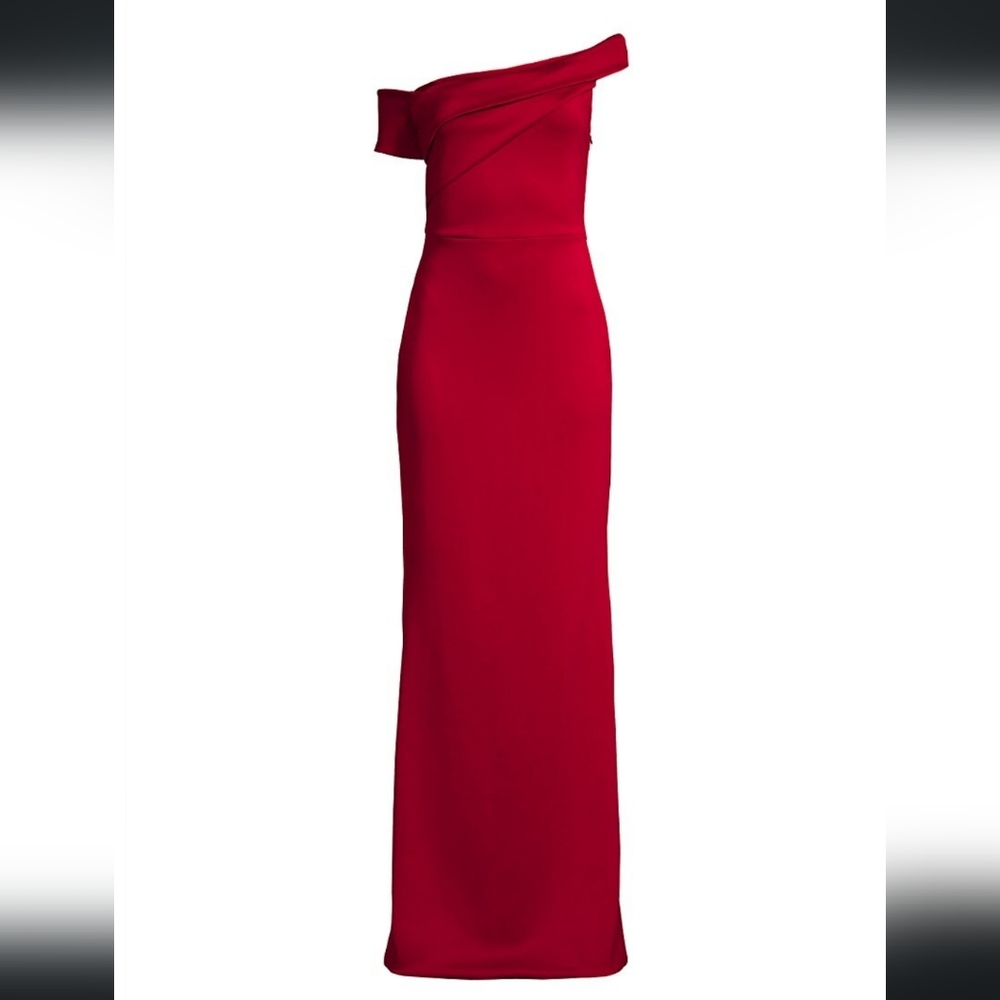 Black Halo Zendaya Off-The-Shoulder Column Dress